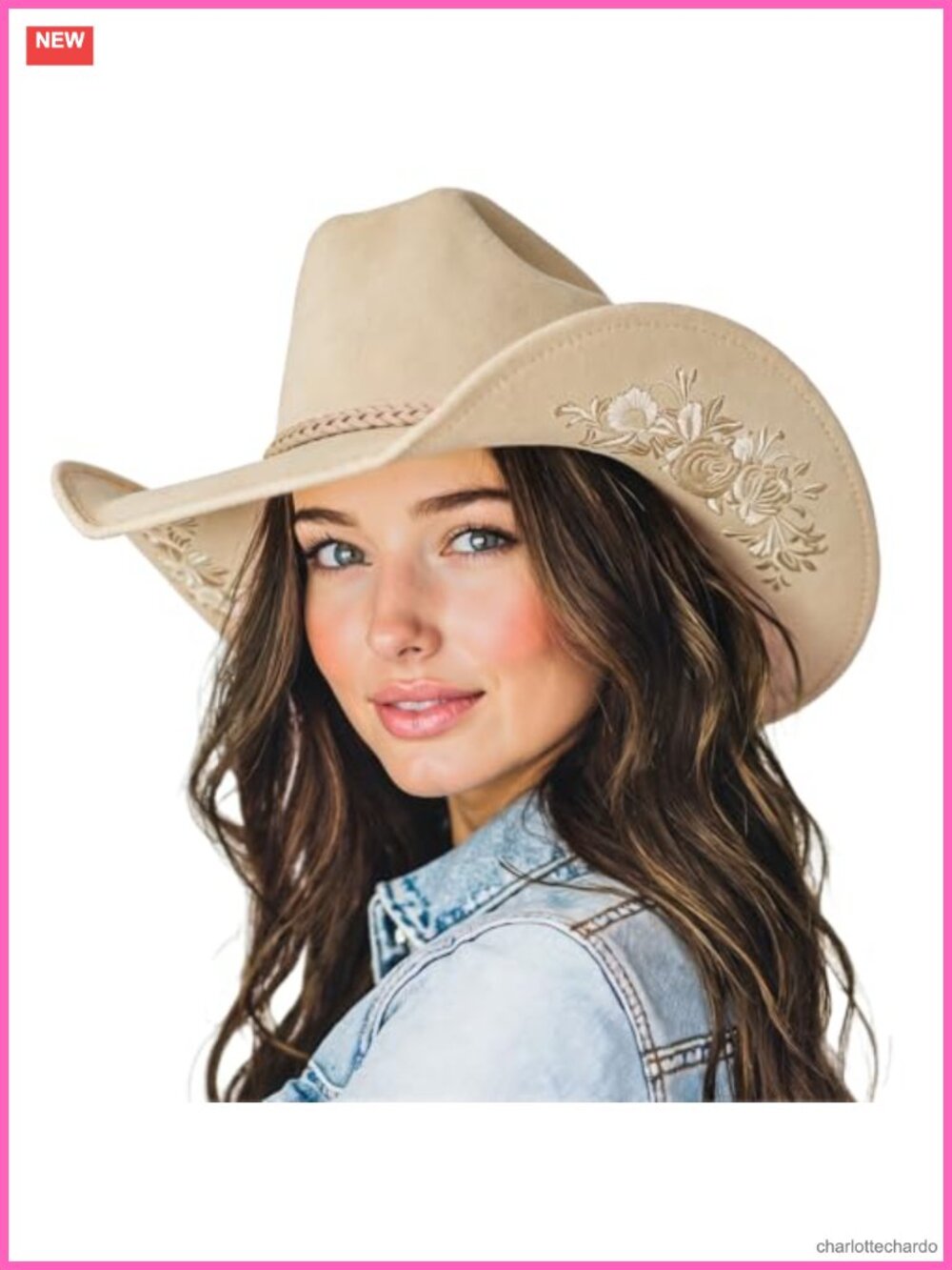 Women's Pink Suede Cowgirl Hat Western Costume